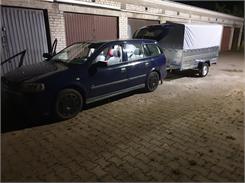 Unitrailer Przyczepa Garden Trailer 264 Kipp Z Kołem Podporowym Burtami Bis Stelażem H 800 I Pokrowcem Szarym