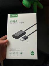 UGREEN ZEWNĘTRZNA KARTA DŹWIĘKOWA USB  15CM (CZARNY) UGR473BLK 
