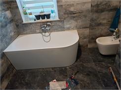 Aqualine Wanna Wolnostojąca Z Przelewem 150 x 75 x 58 Tibera Lewa  (E1046)