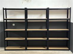 Gockowiak Regał Magazynowy 5 Poziomów Czarny 180X90X40 Nośność 875kg (324110MG)