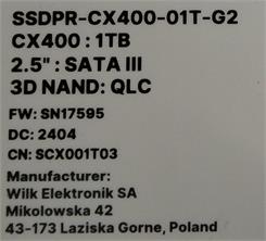 Goodram CX400 1TB 2,5" Sata3 (Ssdpr-Cx400-01T-G2)