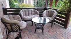 Home&Garden Meble Ogrodowe Rattanowe Bahama 3+1 Cappuccino