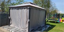 Pawilon ogrodowy 3x4m szary zasłony moskitiery PREMIUM