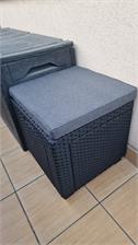 Curver Pufa Cube With Cushion Grafit 213785