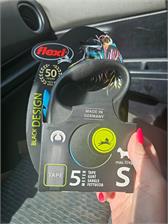 Flexi Smycz Automatyczna Black Design S Taśma 5M Niebieski