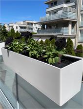 Lechuza donica Balconera 80 biała 3-15680