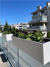 Lechuza donica Balconera 80 biała 3-15680