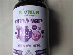 Biowen Cytrynian Magnezu Z B6 Wsparcie Kości I Mięśni 100kaps.