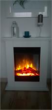 Kominek elektryczny Dimplex Terra wkład Dimplex Mini Mozart Engine Optiflame - biały