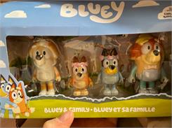 Moose Bluey Zestaw 4 Figurek Chilli Bingo Bandit 13009