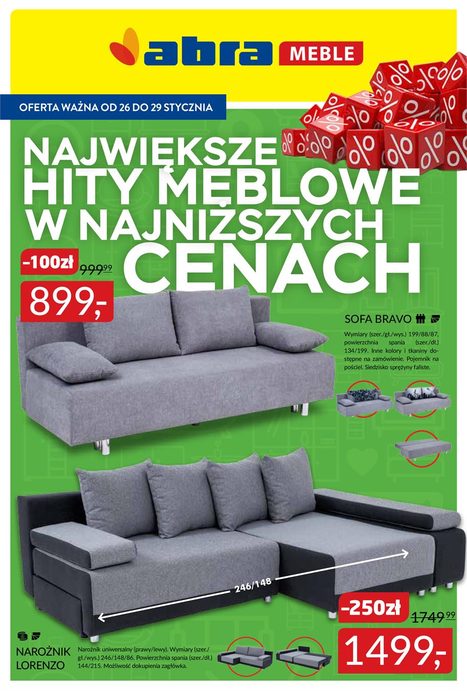 Gazetka Promocyjna Abra Meblepl Hity Meblowe Styczeń 2018